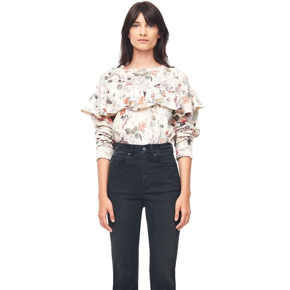 NWT REBECCA TAYLOR Lua Floral Ruffle Size Small - Picture 2 of 6